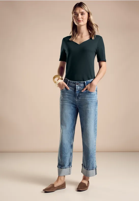 Street One Shirt Mit Herz-Ausschnitt