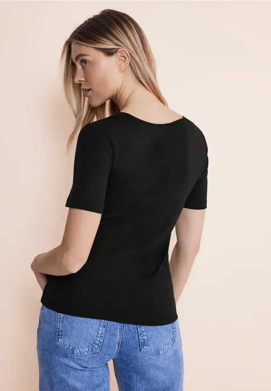 Street One Shirt Mit Herz-Ausschnitt