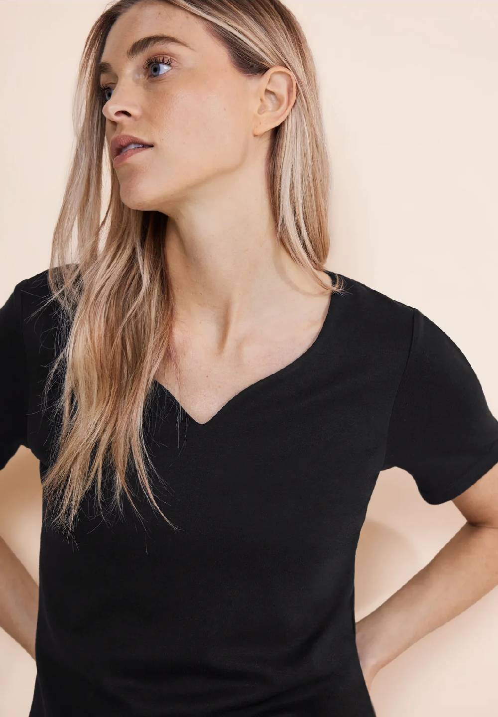 Street One Shirt mit Herz-Ausschnitt