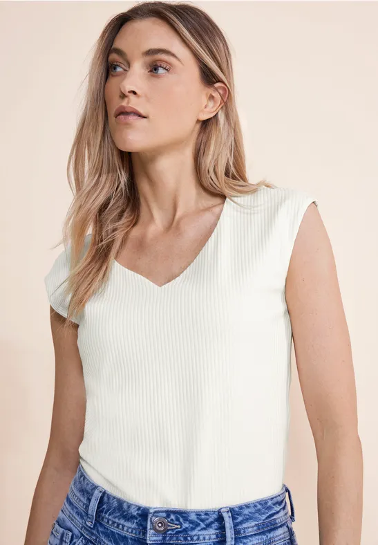 Street One Shirt Mit Herz Ausschnitt - Style ADA