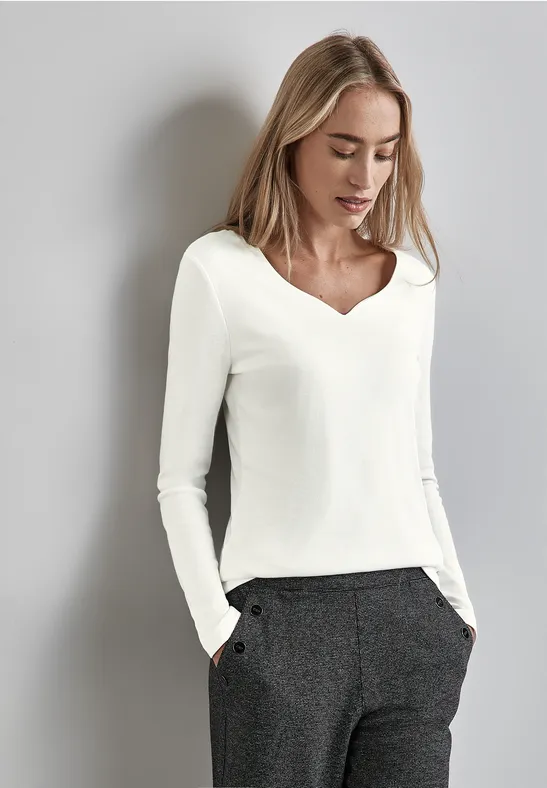 Street One Shirt Mit Herzausschnitt