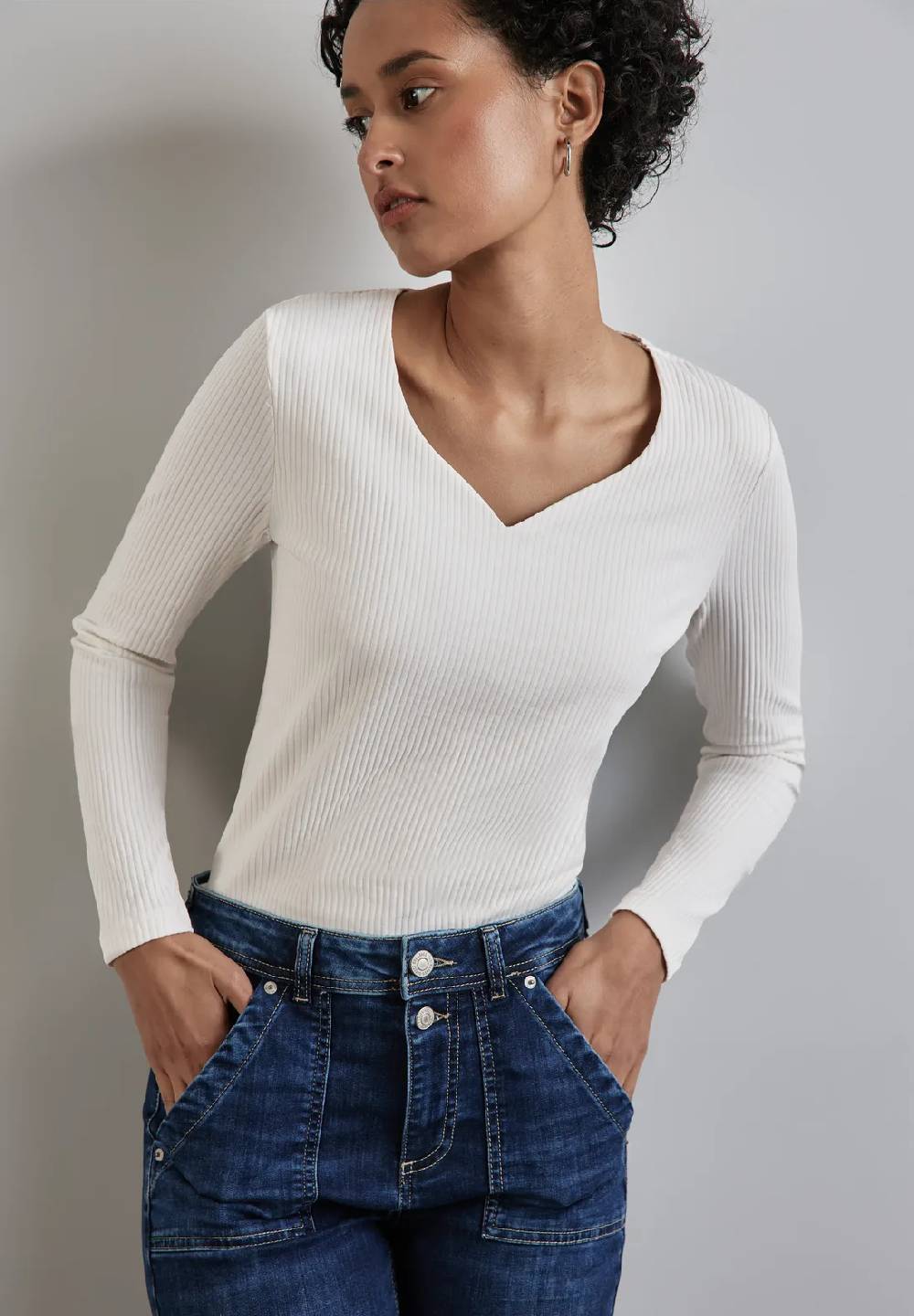 Street One Shirt mit Herzausschnitt