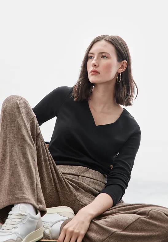 Street One Shirt Mit Herzausschnitt