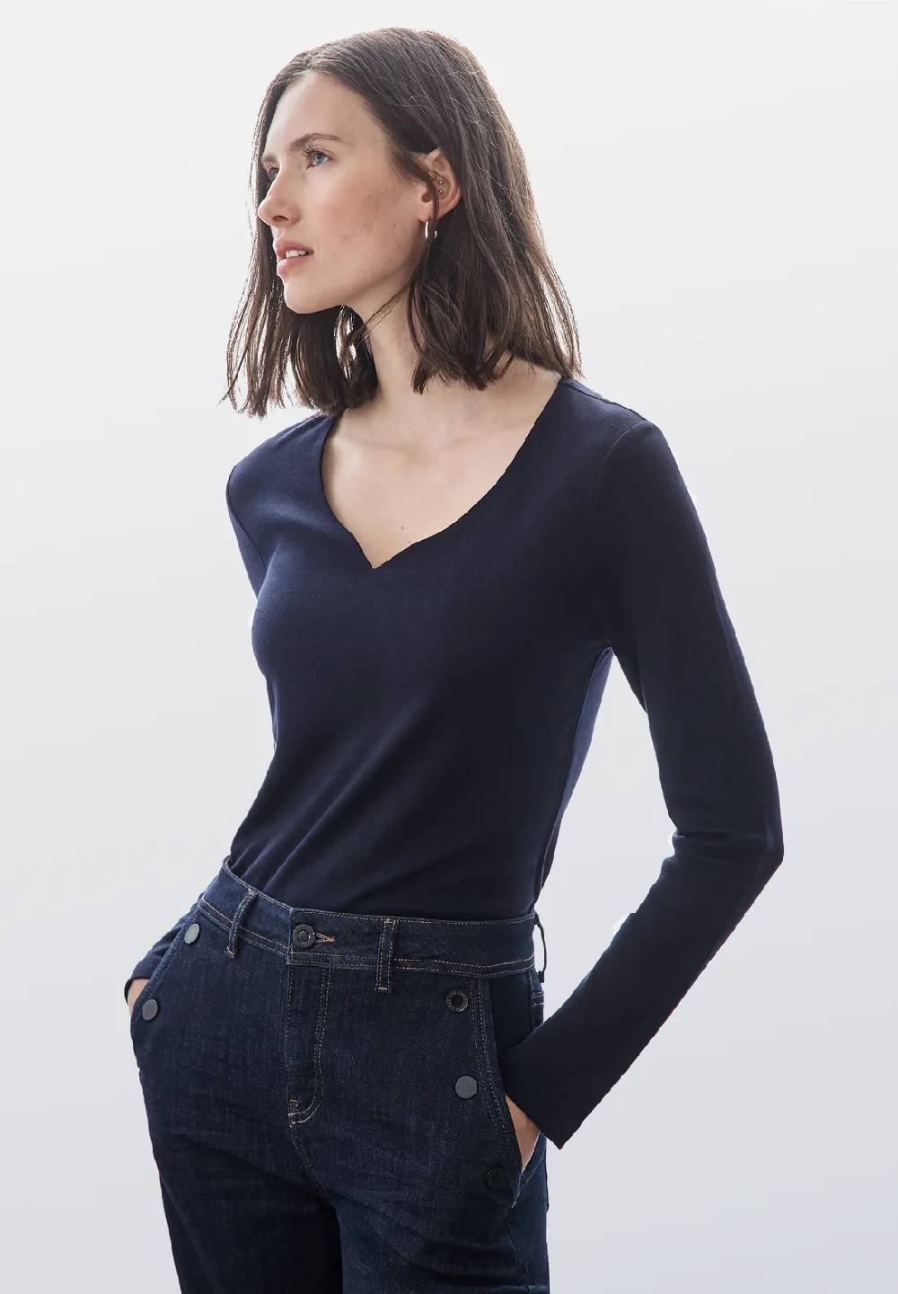 Street One Shirt mit Herzausschnitt