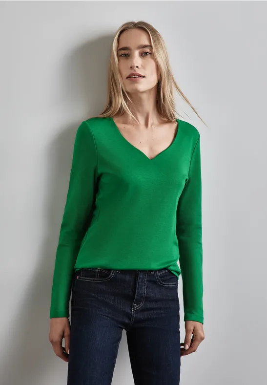 Street One Shirt Mit Herzausschnitt