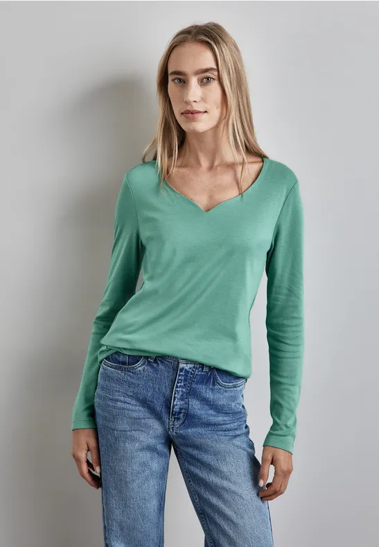 Street One Shirt Mit Herzausschnitt