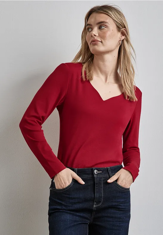 Street One Shirt Mit Herzausschnitt