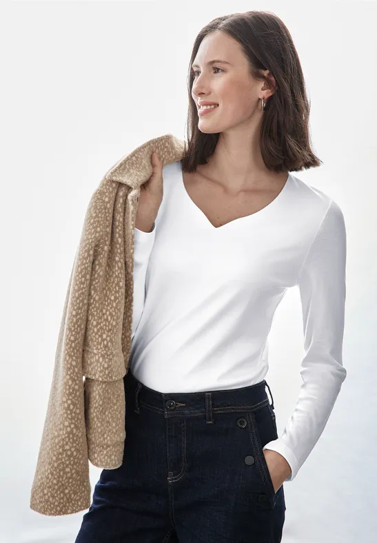 Street One Shirt Mit Herzausschnitt