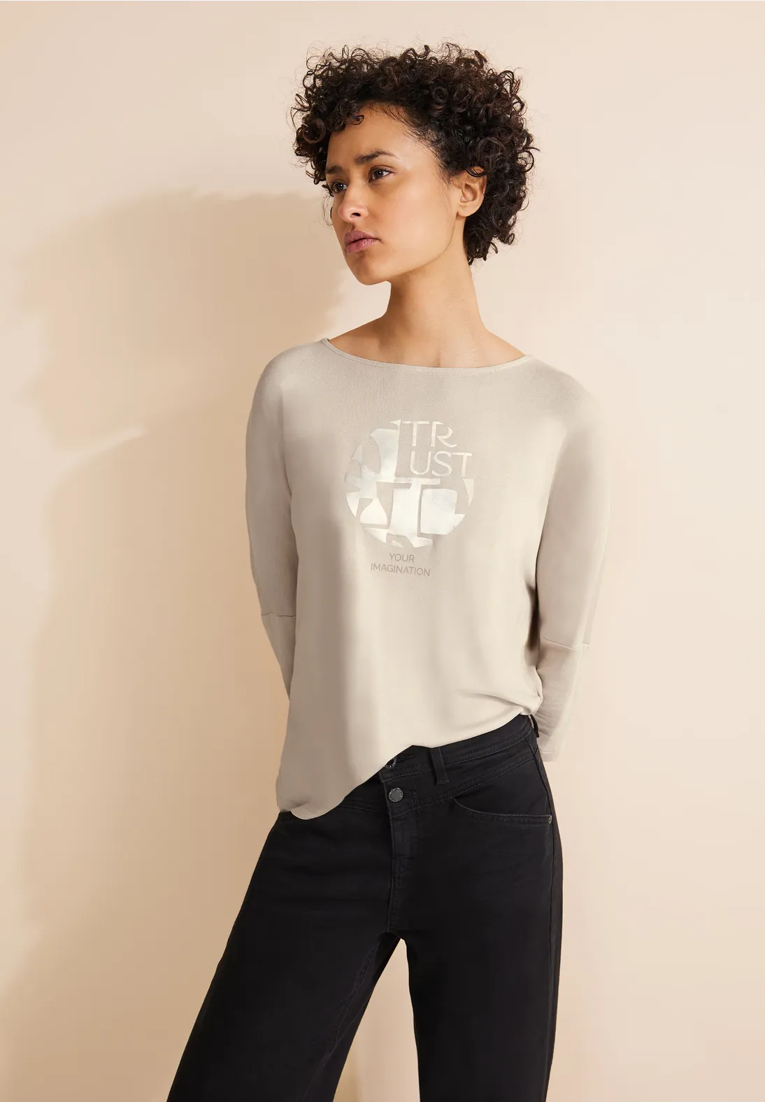 Street One Shirt mit Schimmer Print