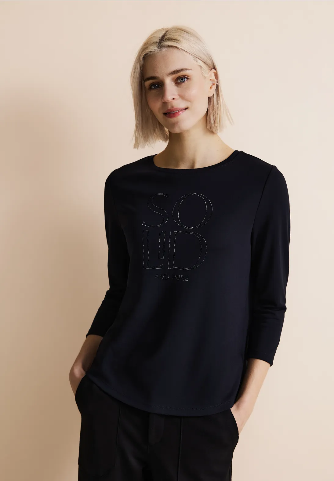 Street One Shirt mit Steinchen Print