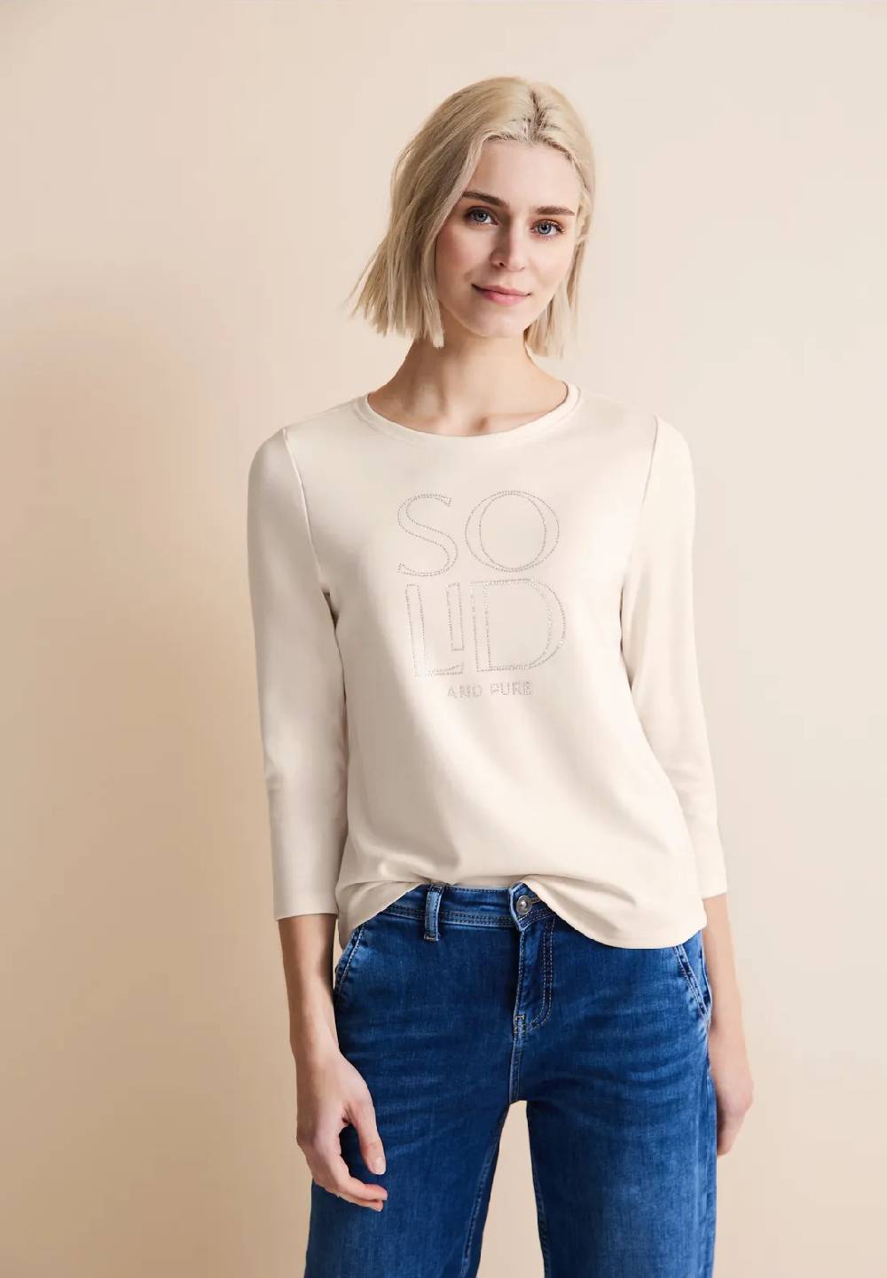 Street One Shirt mit Steinchen Print