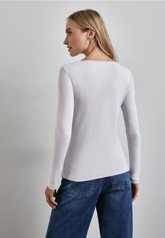 Street One Shirt Mit U-Boot-Ausschnitt