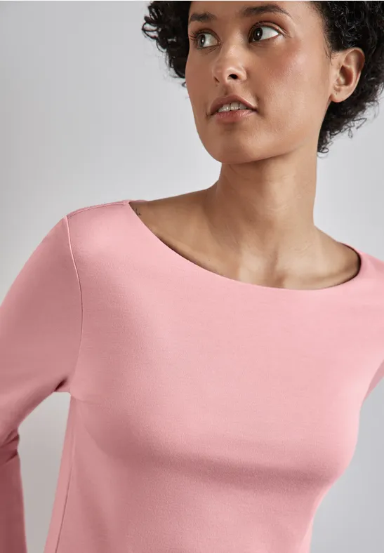 Street One Shirt Mit U-Boot-Ausschnitt