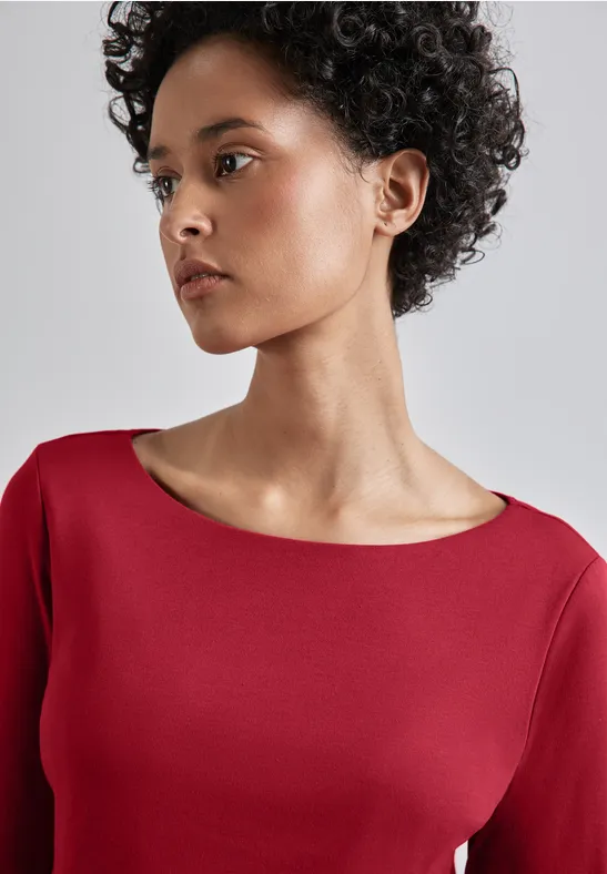 Street One Shirt Mit U-Boot-Ausschnitt