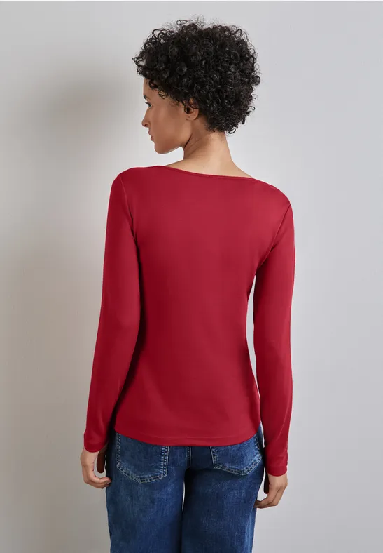 Street One Shirt Mit U-Boot-Ausschnitt