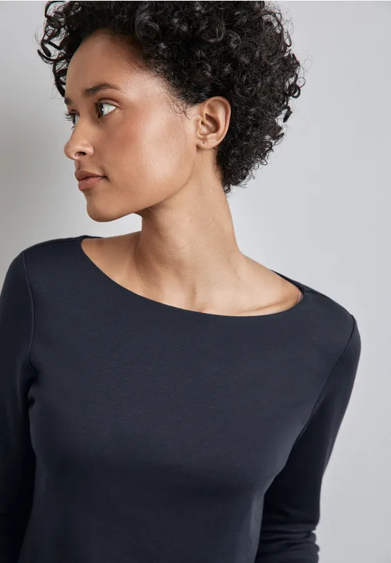 Street One Shirt Mit U-Boot-Ausschnitt