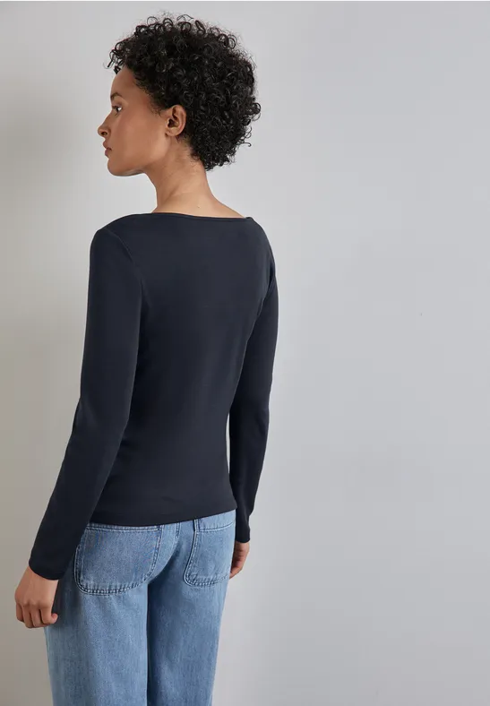 Street One Shirt Mit U-Boot-Ausschnitt