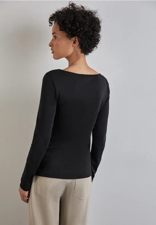 Street One Shirt Mit U-Boot-Ausschnitt