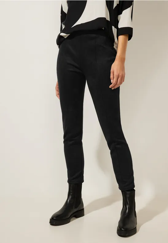 Street One Skinny Hose In Velour Optik - Style HOPE
