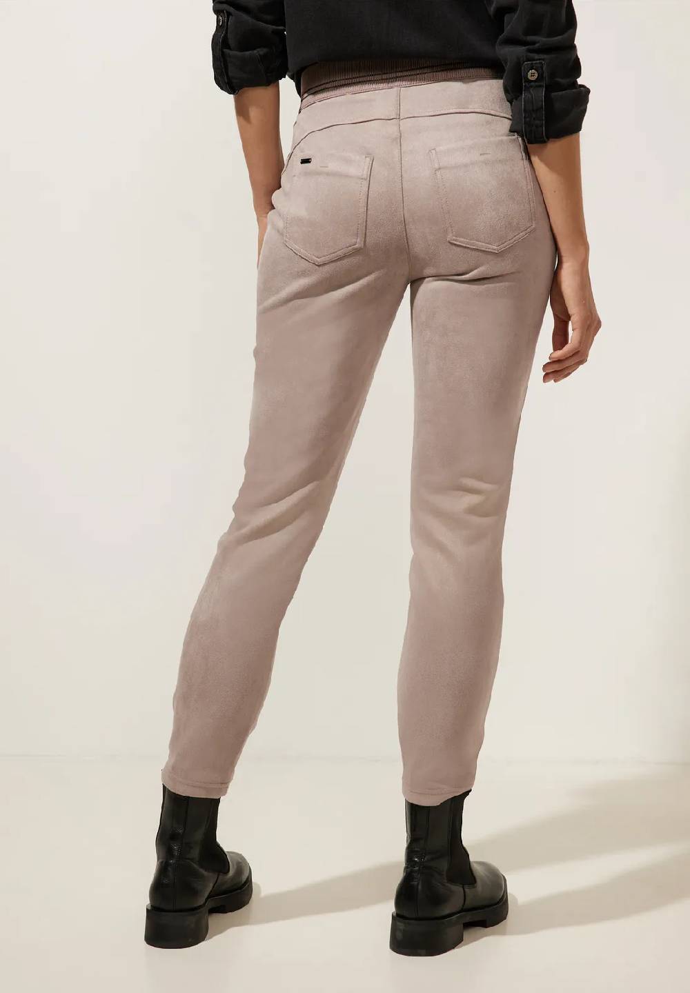 Street One Skinny Hose In Velour Optik - Style HOPE