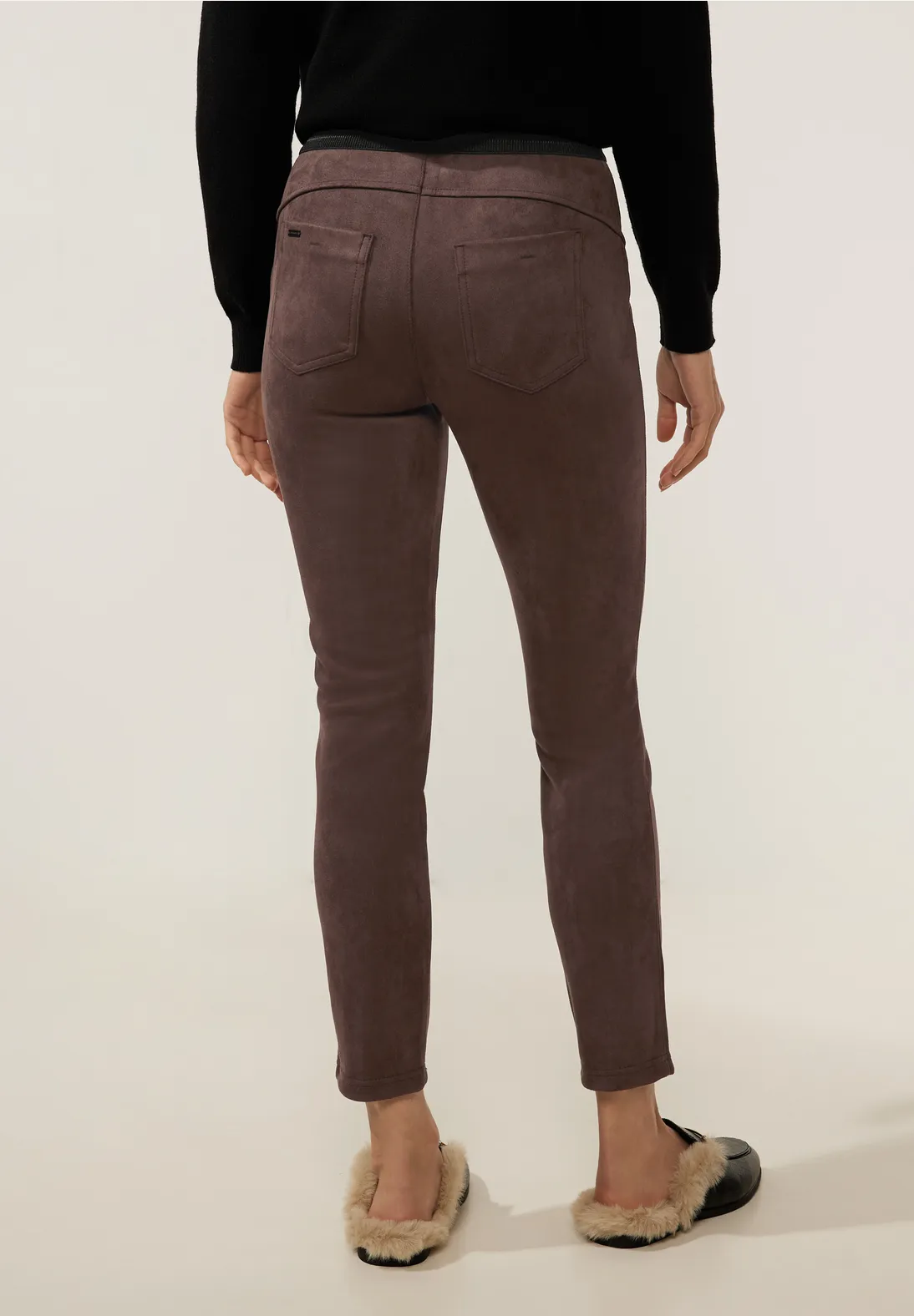 Street One Skinny Hose In Velour Optik - Style HOPE