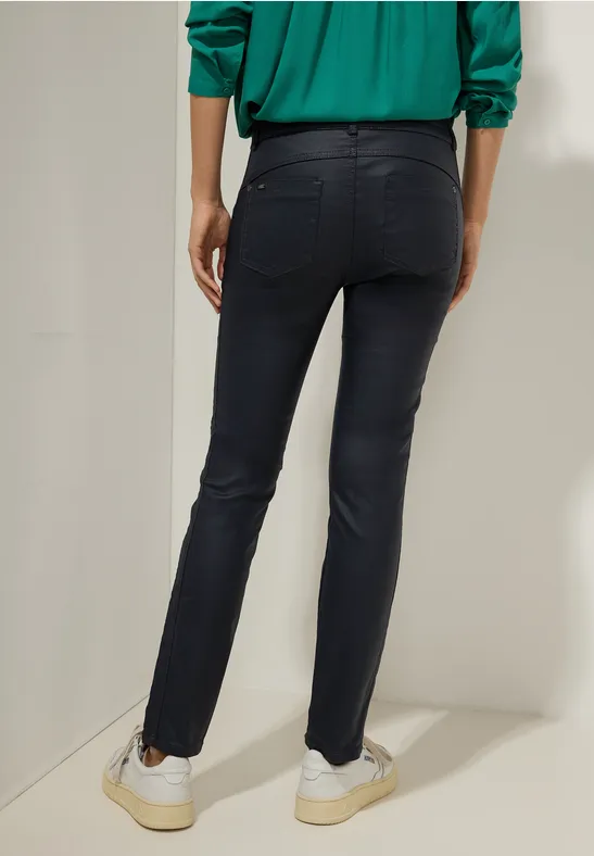 Street One Slim Fit Hose Mit Coating - Style YORK