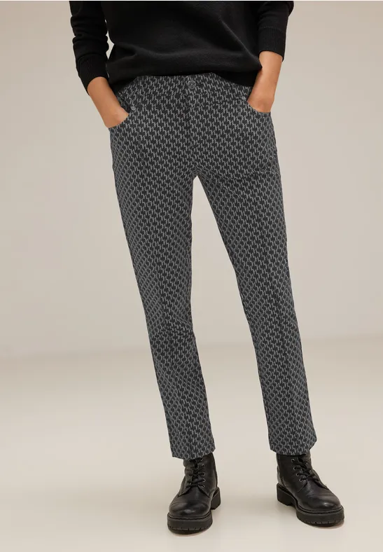 Street One Slim Fit Jacquard Hose - Style YULIUS