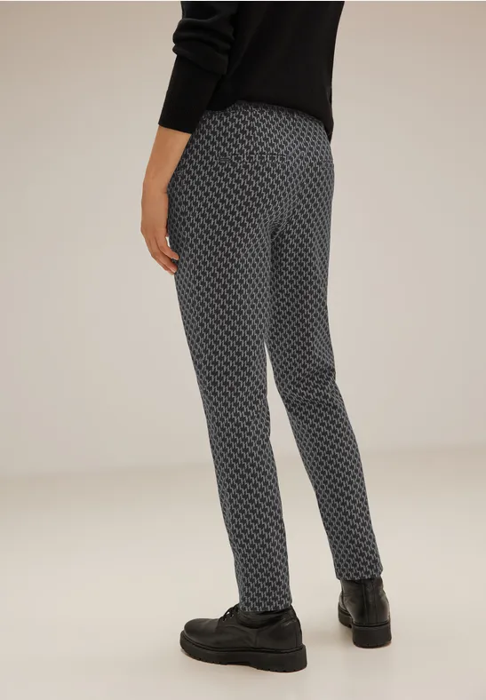 Street One Slim Fit Jacquard Hose - Style YULIUS
