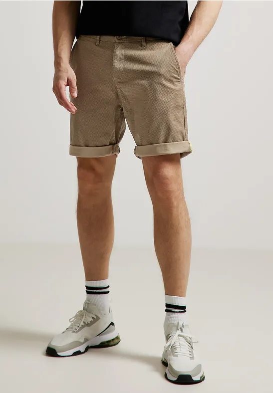 Street One Slim Fit Shorts Mit Print