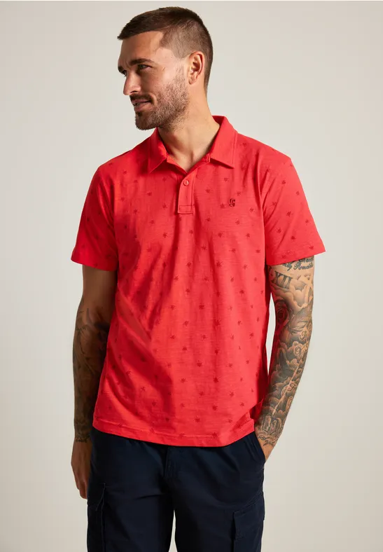 Street One Slub Jerseypolo Mit Print