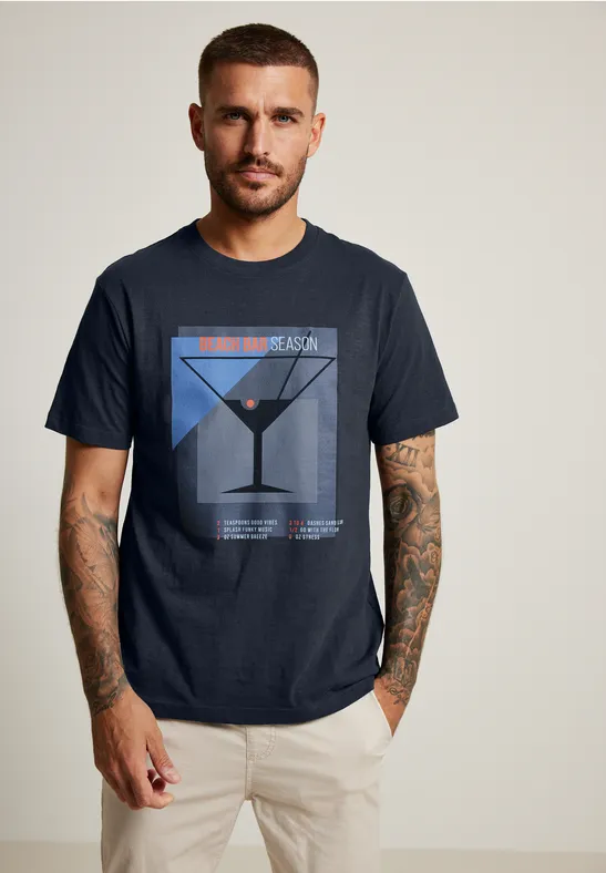 Street One Slub T-Shirt Mit Frontprint