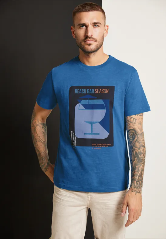 Street One Slub T-Shirt Mit Frontprint