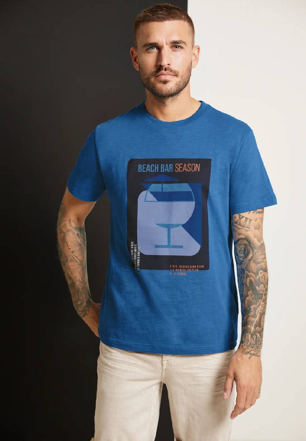 Street One Slub T-Shirt mit Frontprint