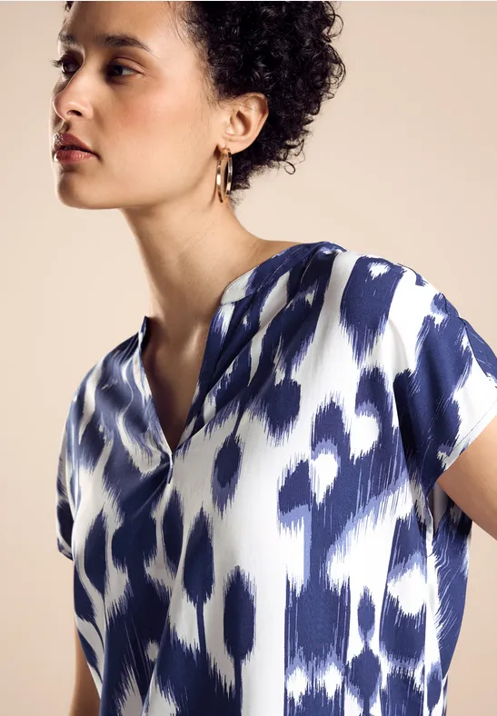 Street One Sommer Bluse Mit Ikat Print