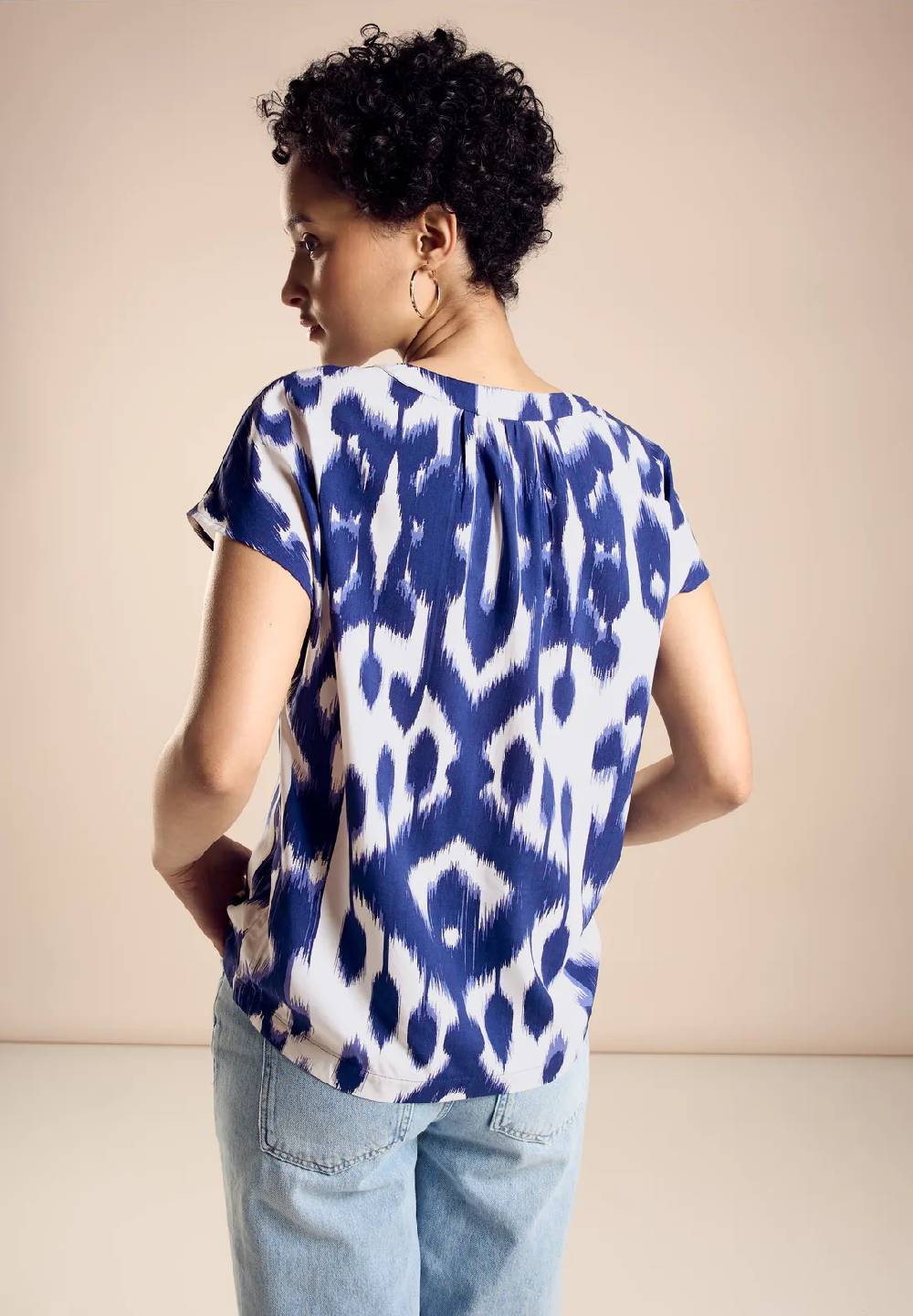 Street One Sommer Bluse Mit Ikat Print