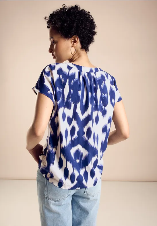 Street One Sommer Bluse Mit Ikat Print