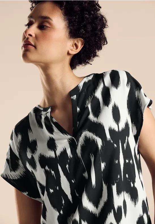 Street One Sommer Bluse Mit Ikat Print