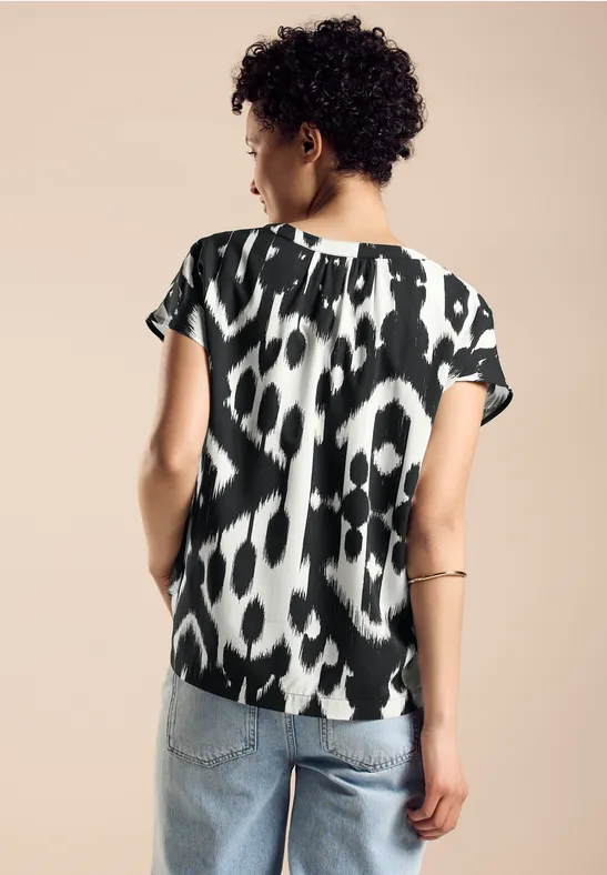 Street One Sommer Bluse Mit Ikat Print
