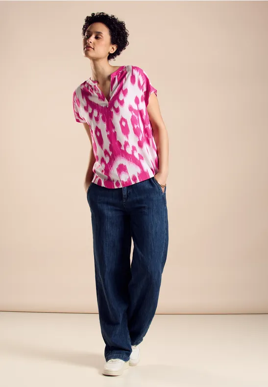 Street One Sommer Bluse Mit Ikat Print