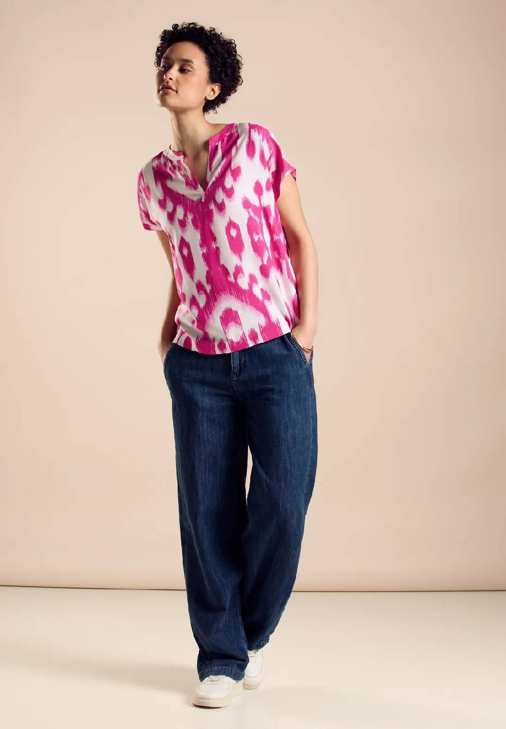 Street One Sommer Bluse mit Ikat Print