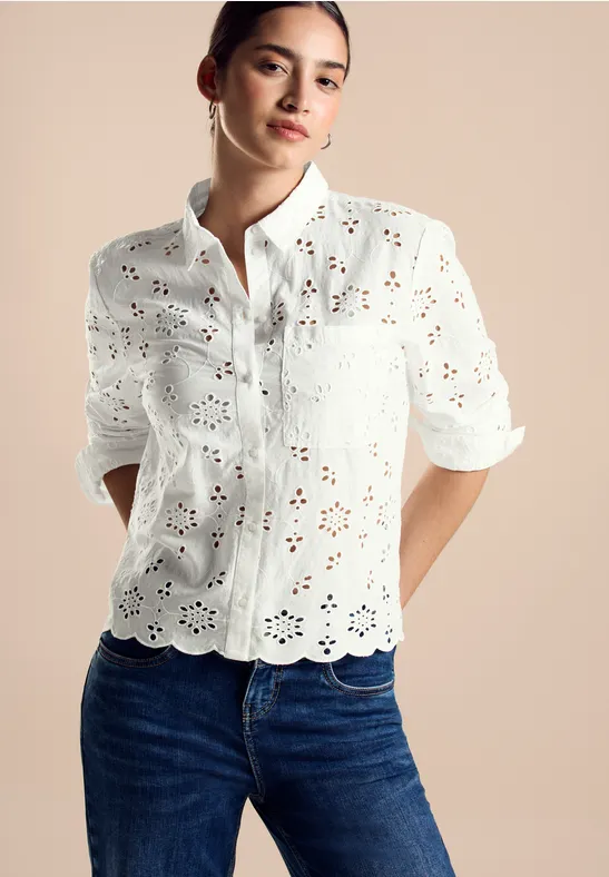 Street One Sommer Bluse Mit Stickerei