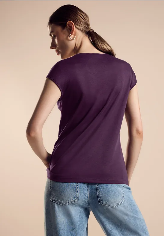 Street One Sommershirt In Unifarbe - Style ADA