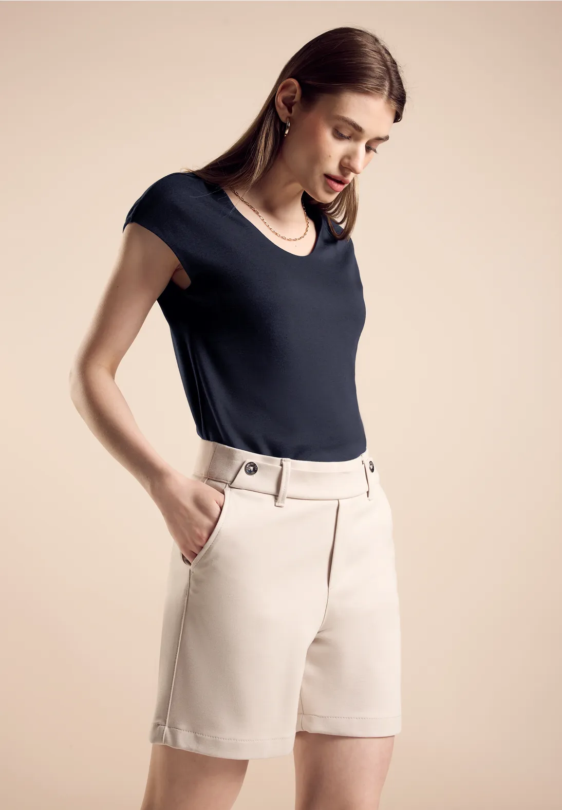 Street One Sommershirt in Unifarbe - Style ADA