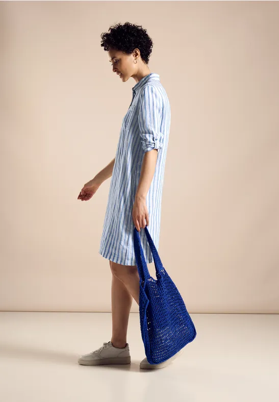 Street One Streifen Leinenkleid