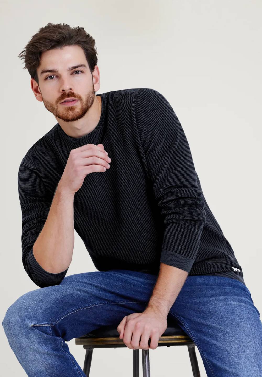 Street One Streifenstruktur Pullover