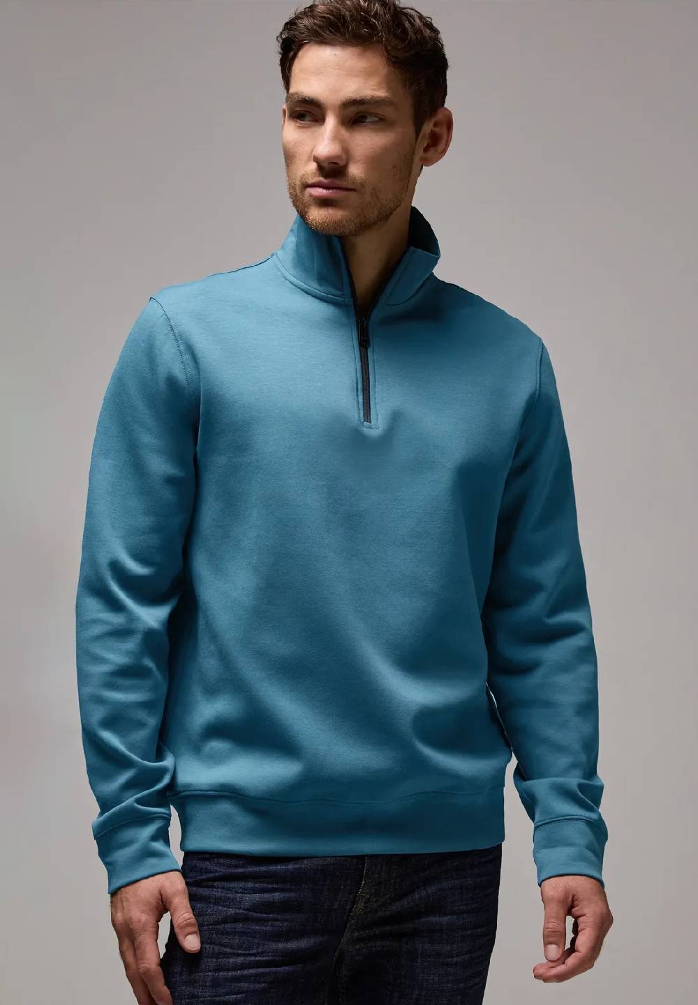 Street One Stretch Halfzip Sweater