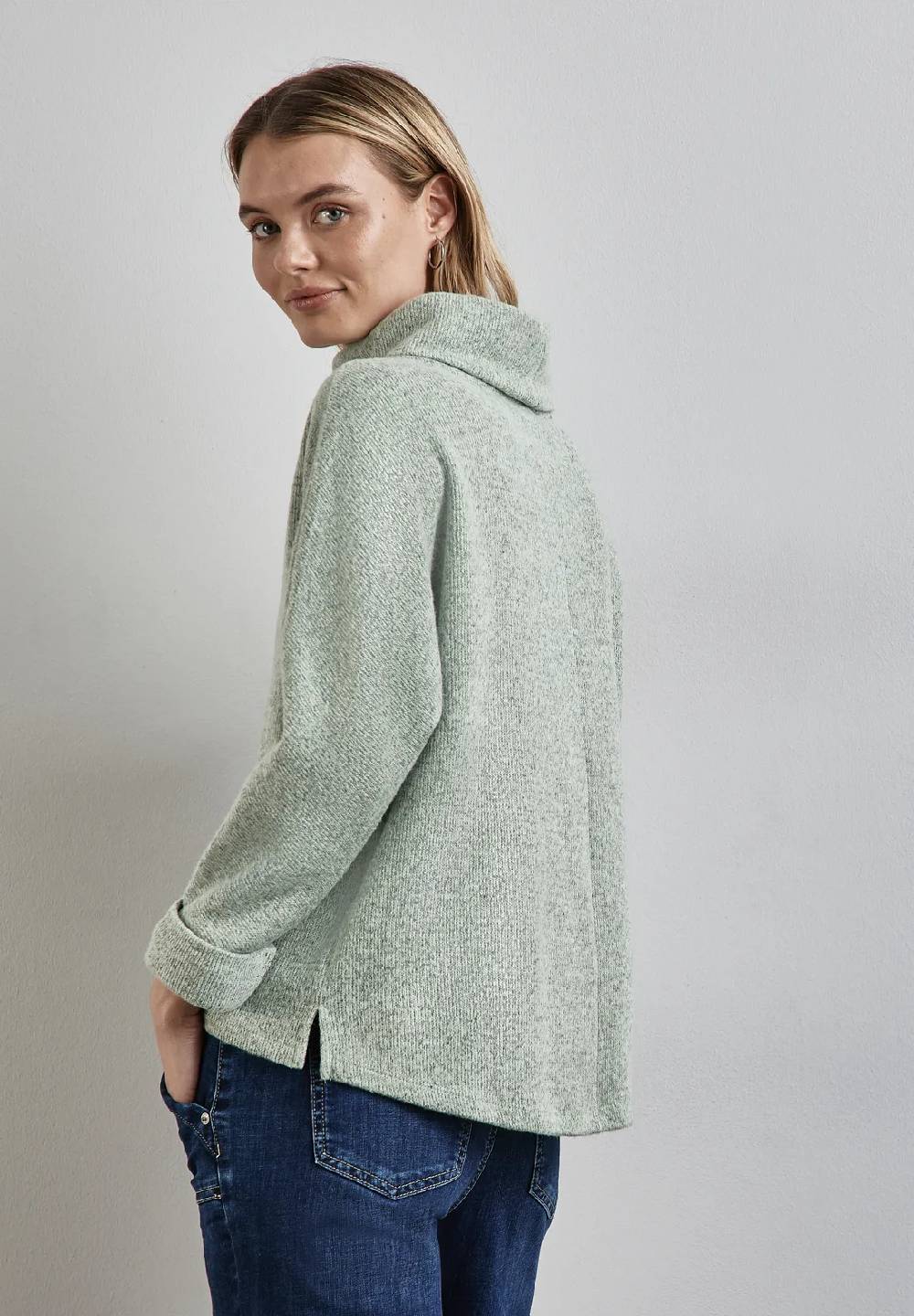 Street One Strick-Look Shirt Mit Kragen