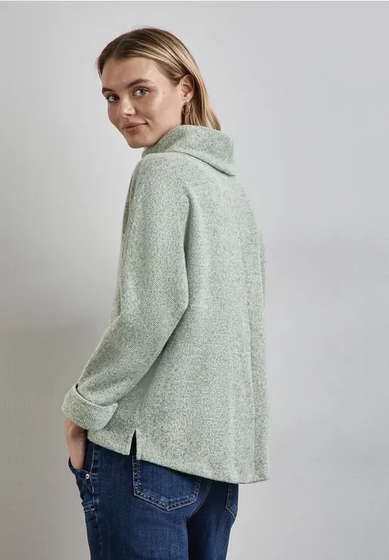 Street One Strick-Look Shirt Mit Kragen