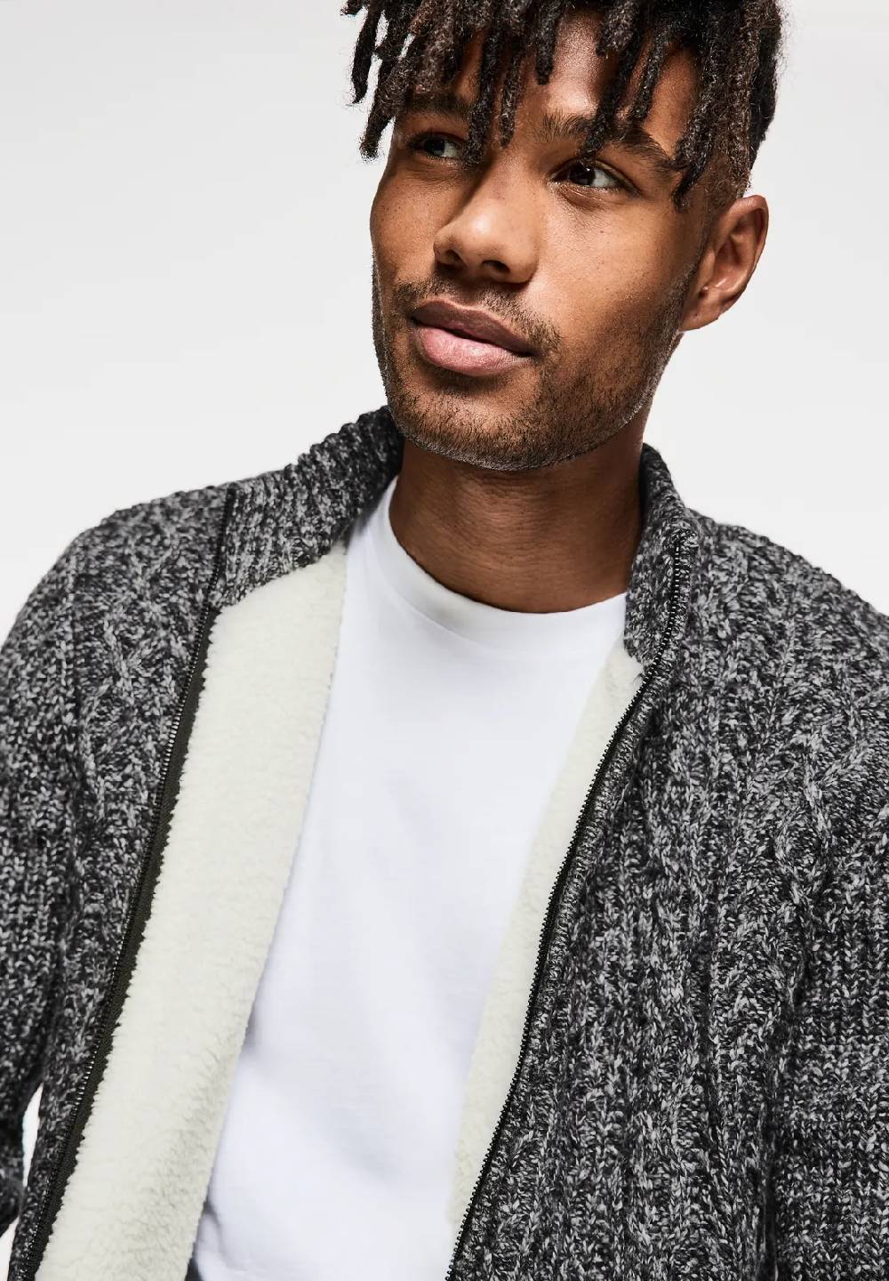 Street One Strickjacke mit Teddyfutter