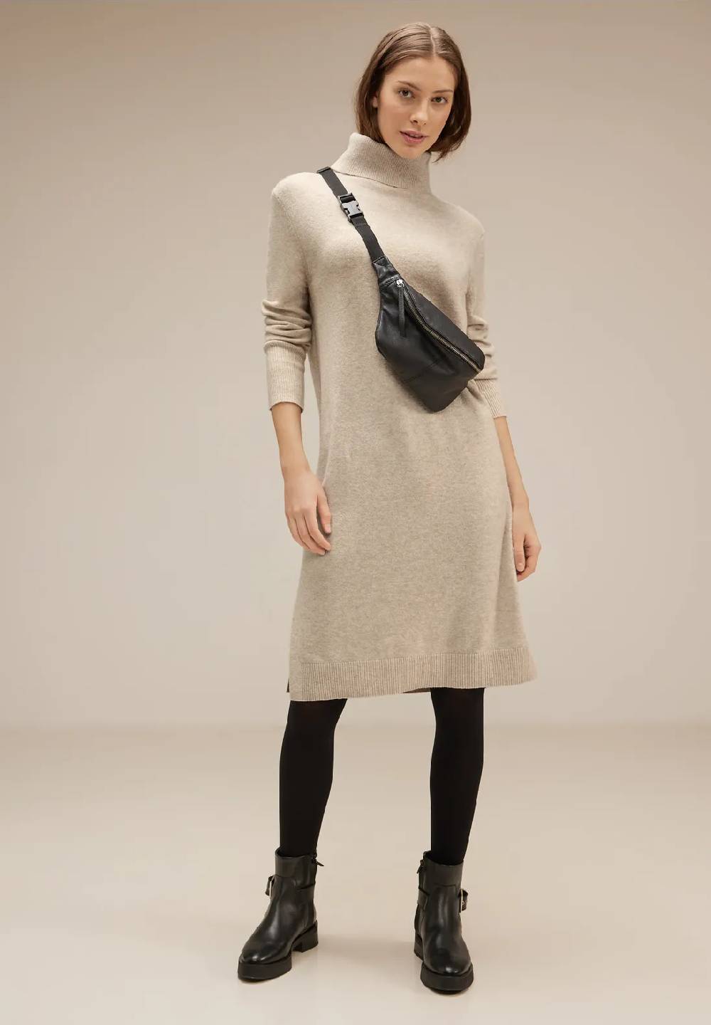 Street One Strickkleid mit Rollkragen